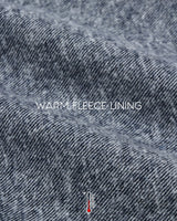 Fleece wide denim pants