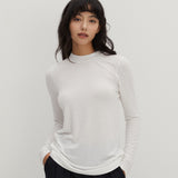 ウールライクベーシックTシャツ ホワイト