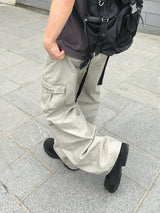 バーズ カット カーブド ワイド パンツ 4C