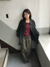 3カラー アオイ レース ヴィンテージ ロングスリーブ Tシャツ