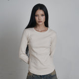 C 90S LINE BASIC LONG SLEEVE T-SHIRT_BEIGE