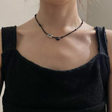 スパイラルネックレス(black)