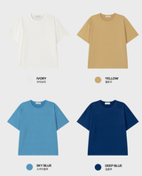 ルックバージップソフトテンセルレイヤードクロップド半袖Tシャツ