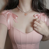 ベイビーエンジェルパールチョーカー - Rosegold Color