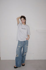 プレミアムコットンオーバーサイズフィットラウンド半袖Tシャツ