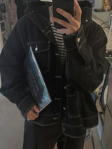 3 TAP Bet Stitch Hood Denim Jacket (2color)