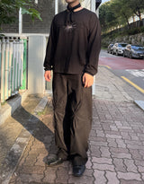  Wildflower Appliqué Pants _ Black&Purple