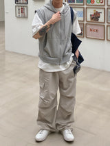 Half Hooded Sweat Vest 2C