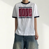 Dope lettering color matching short sleeve T-shirt 