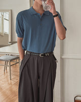 Palette Soft Collar Short Sleeve Knit