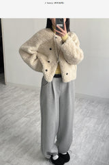 Purin Shearling Crop Mustang Jacket