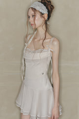 SWAN LACE HAIRBAND cream