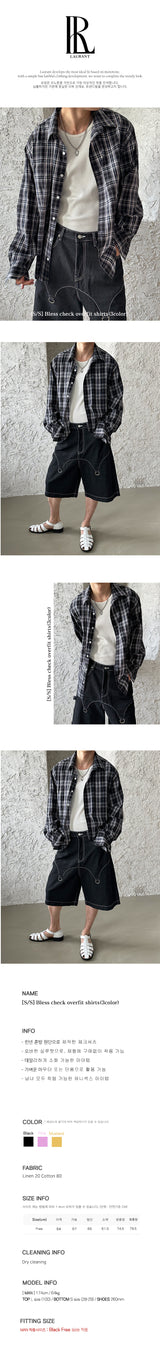 [S/S] Bless check overfit shirts (3color)