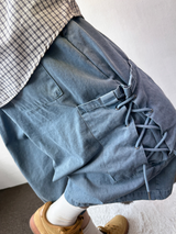 Conti Pig Ropeside Wide Bermuda Pants 3Color