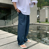 ワイビードクールアイスストリングピンタックワイドパンツ