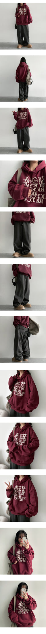 Peck fleece oversized hoodie