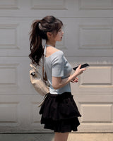 Cammy Halter Short-Sleeved Knitwear