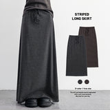 Elastic spandex slim fit maxi unita long skirt (2 colors)