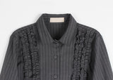 FRILL STRIPE SHIRT