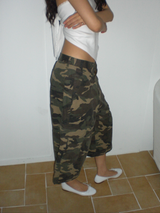 Ripstop camo pants [Beige]