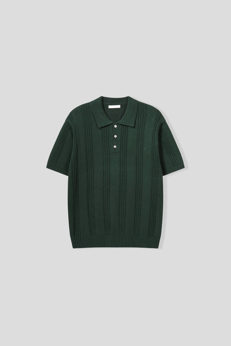 Dao placket collar knitwear