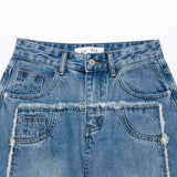 FRONT SIDE PATCHWORK DENIM PANTS code 18106