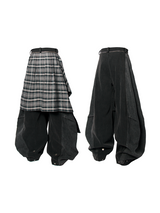 RELABEL Three-dimensional Composition (Extended form) Removable Checkered Butt Curtain Washed Large Silhouette Jeans