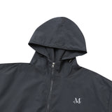 BACK ROUND WINDBREAKER (Black, Charcoal)