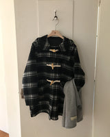 [ORIGINAL] Meter Check Hooded Duffle Coat