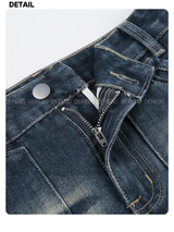 pocket midi denim skirt