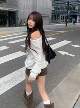 [1+1/MADE] Ringsa V-neck Loose Fit Layered Knit