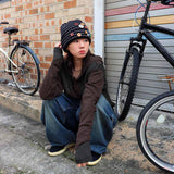 Colorblock Waffle Button Warmer Hoodie