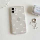 romantic ribbon translucent jelly phone case