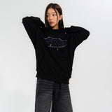 CHROME OVAL LOGO HOOD TEE-BLACK