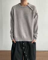 Bis Diagonal Button Knit