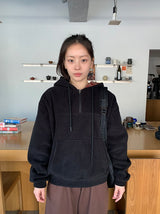 Kistilo Check Half Zip-Up Fleece Hoodie
