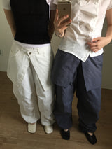 Nylon wrap skirt pants (2color)