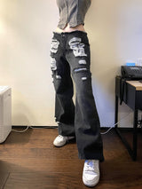 1290. ダークシャークデニムローワイドパンツ