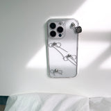 Line silver ribbon jelly hard case (clear)
