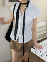 Wave See-through Wrinkle Long Scarf