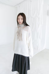 wool unbal button pleats skirt(2colors)