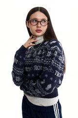 TROLLS JACQUARD KNIT - NAVY