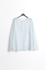 milky dot linen button top(4colors)