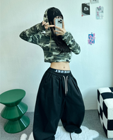 BASIC LINE BALLOON COTTON PANTS💛🤍🖤🤎💚 - 5 COLORS