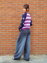 STAR STRIPE KNIT NAVY
