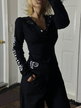 Chrome lettering hoodie