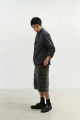 Camo Field Cargo Shorts (Washed Gray)