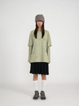 STARRY DOUBLE SLEEVE T (GREEN TEA)