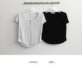 Deemo span button short sleeve tee