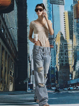FOLDING SAGGING DENIM